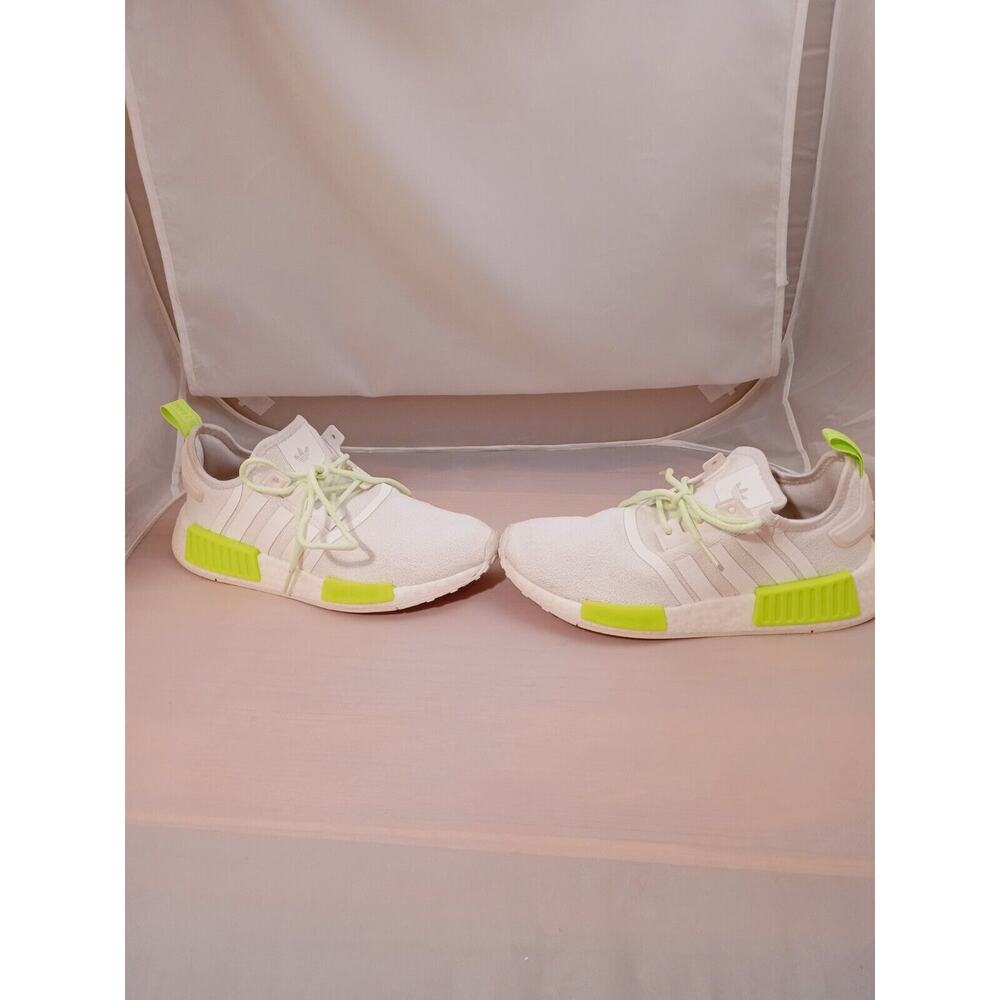 Adidas NMD R1 J White/Signal Green GX5686 Women Size 6
